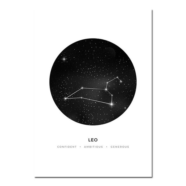 Leo Star Sign Canvas