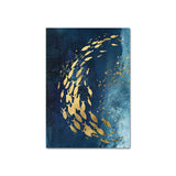 Golden River Fish Canvas