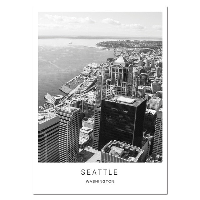 Iconic Cities And Landmarks In Noir Canvas