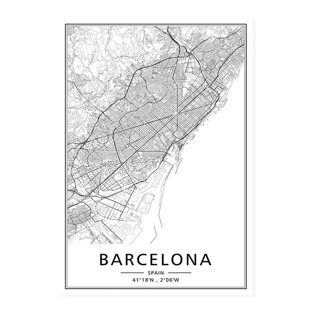 Famous City Maps Canvas