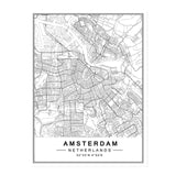 Famous City Maps Canvas