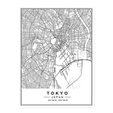 Famous City Maps Canvas