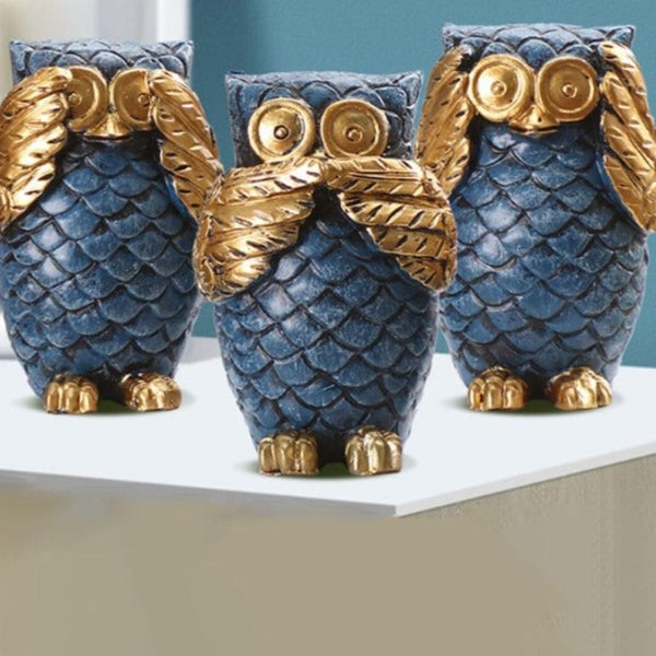 Astounded Owls Sculptures