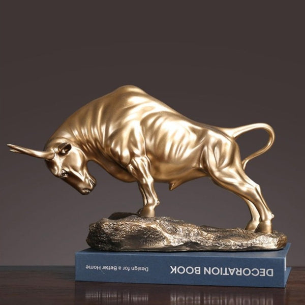 Golden Taurus Sculpture