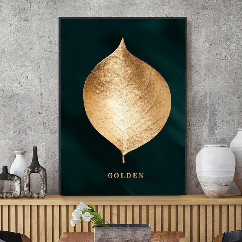 Luxury Gold And Green Canvas