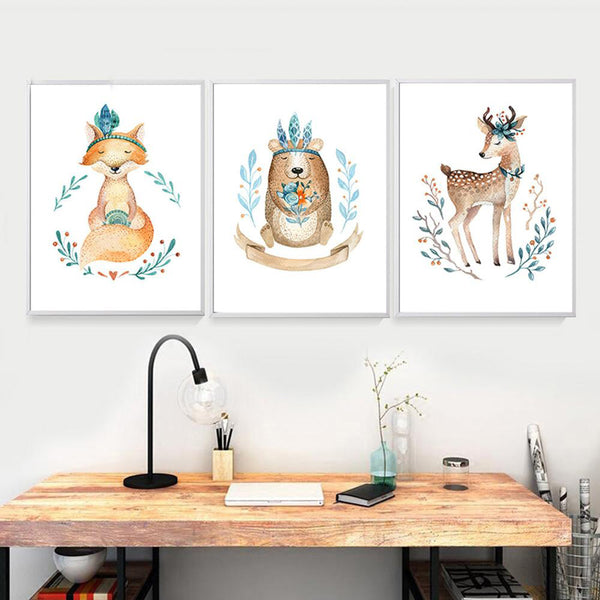 Deer & Fox Canvas