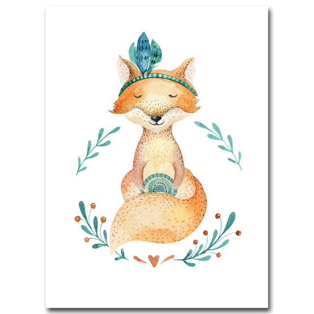 Deer & Fox Canvas