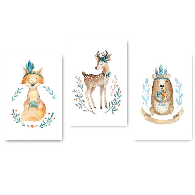 Deer & Fox Canvas