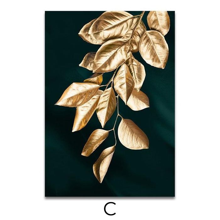 Luxury Gold And Green Canvas